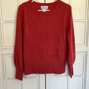 Nanette Lepore Cozy Orange Crew Neck Sweater